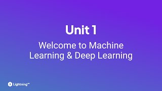 Unit 1 | Welcome to Machine Learning and Deep Learning