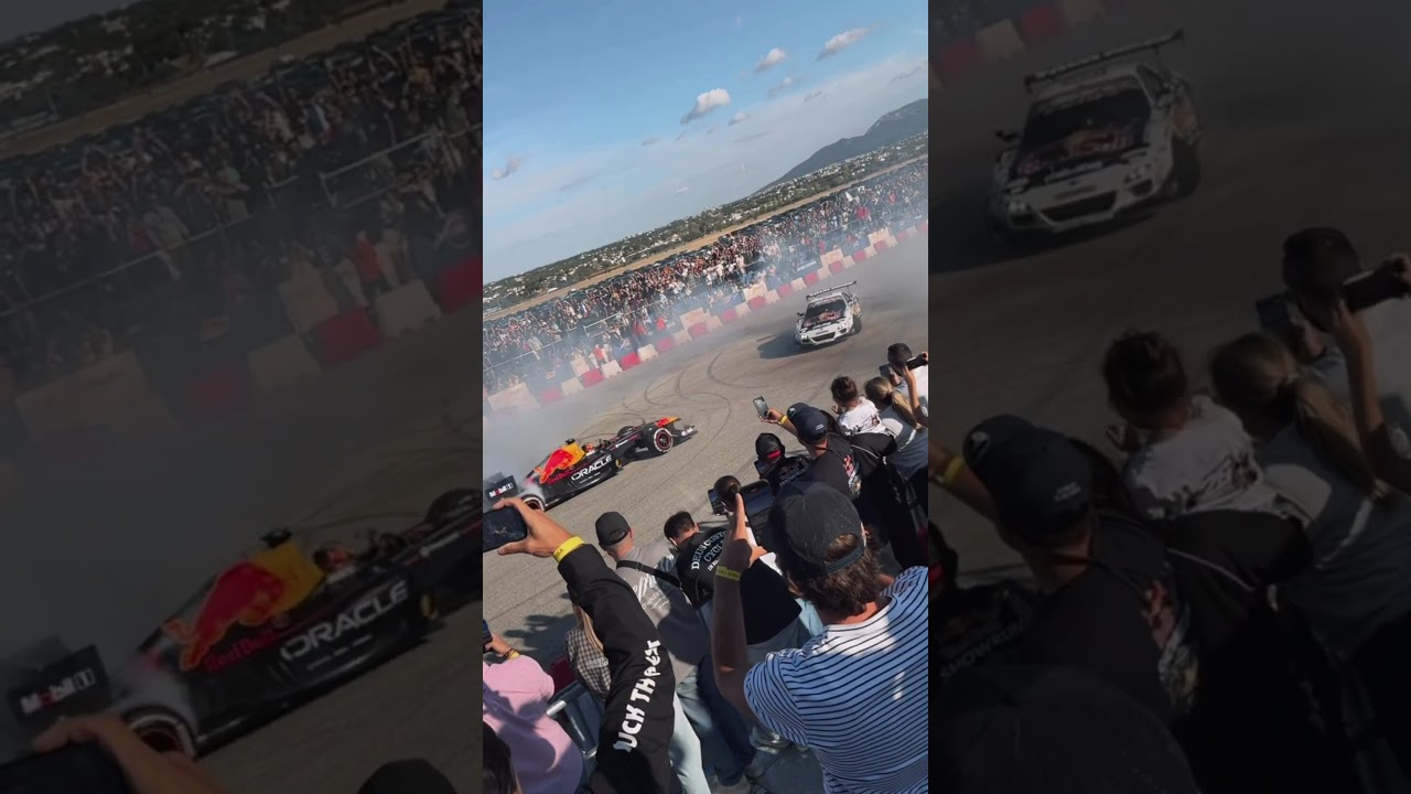 MADMIKE RX7 FD 4ROTOR DONUTS WITH F1 CAR 🔥 INSANE!!!