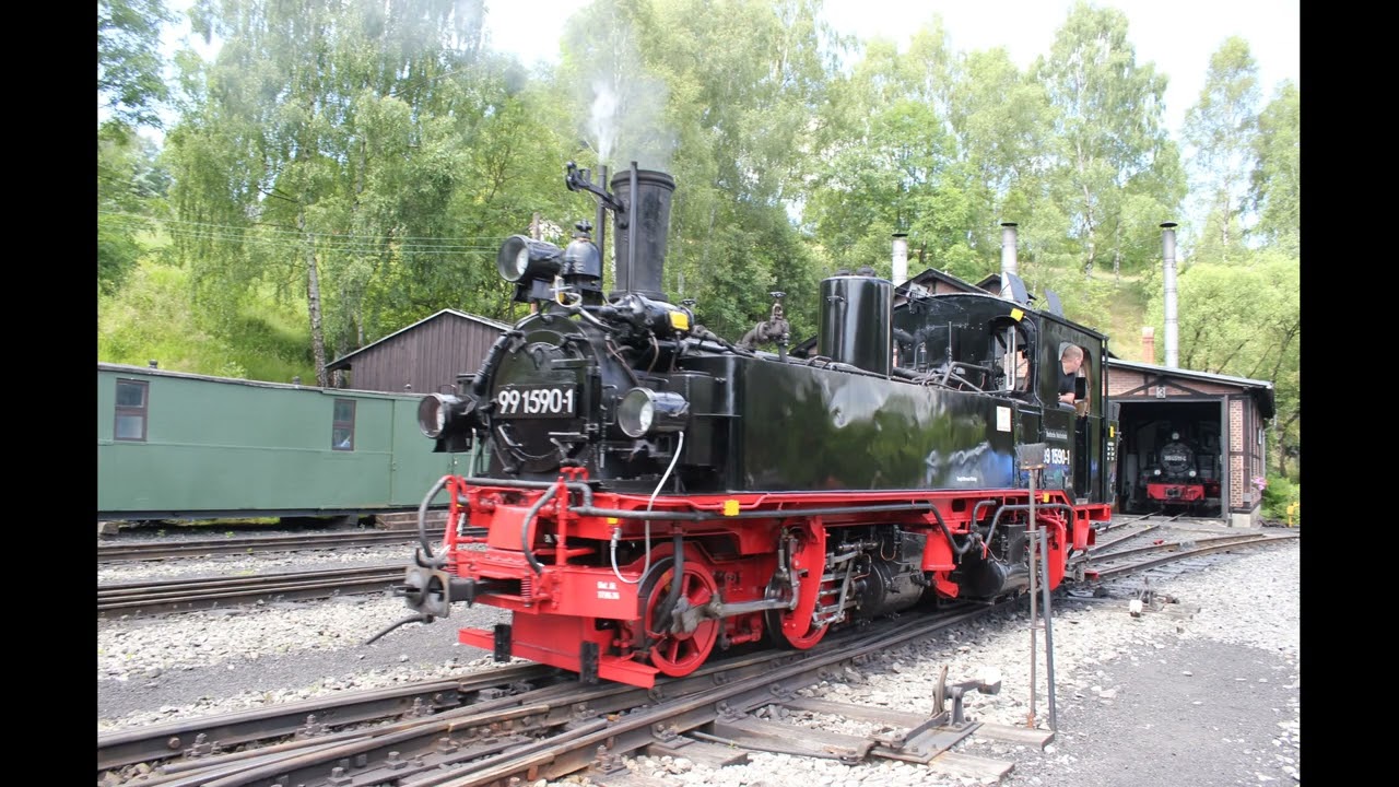 Pressnitztalbahn in het Erzgebirge / Sachsen (2014)