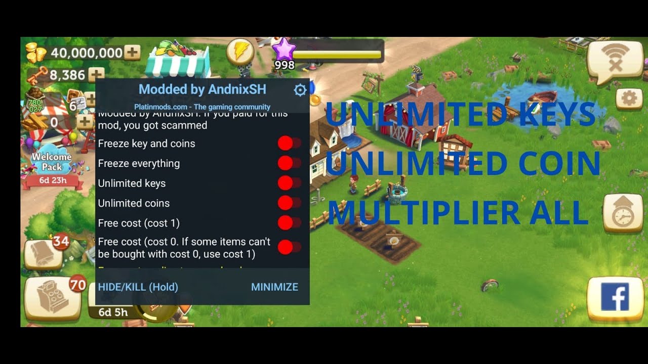 Farmville 2 mod unlimited key unlimited coin versi 25.5.63 terbaru