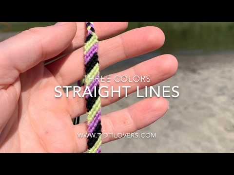 Chevron bracelet - Three colors, simple lines (English text) 