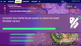 How to Complete Jess Battle Royale Quests to unlock the Super Shredder service in Fortnite Quest!