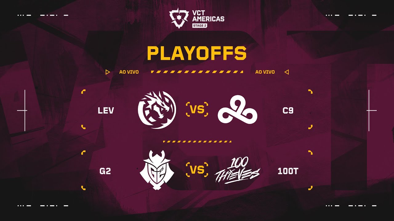 LEV x C9 | G2 x 100T | VCT Americas 2025 Etapa 2 | Playoffs - Dia 1 | (MD3)