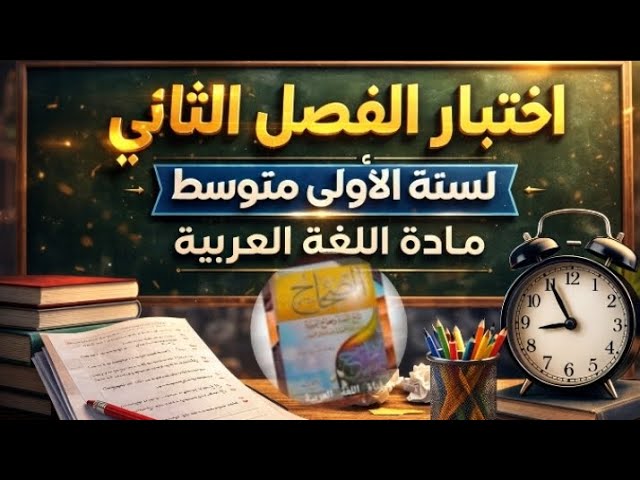 اختبار الفصل الثاني لسنة الأولى متوسط مادة اللغة العربية#اللغة_العربية #مراجعة_اللغة_العربية 