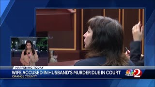 Wife accused in husband's murder to appear in court