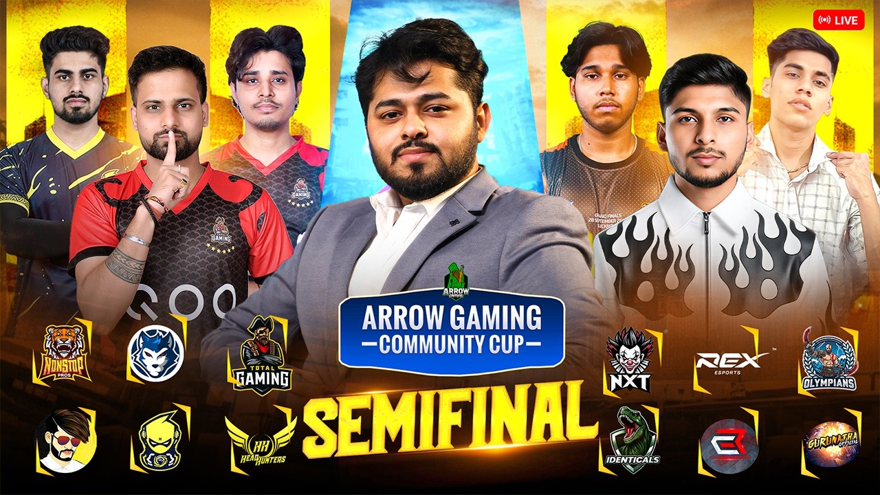Arrow Gaming Community CUP S3 Semi Final🔥Iqoo Total Gaming, NG Pros , UGxGRP, NXT 