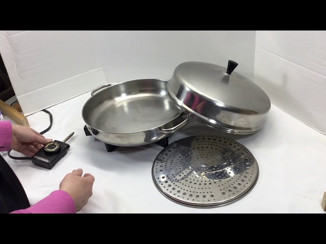 Poêle Électrique Farberware 344A 12 Pouces - Acier Inoxydable - NEUF