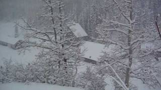 PARK CITY UTAH  you can hear the BOOM from the controlled avalanche in the distance DEC 13 2009