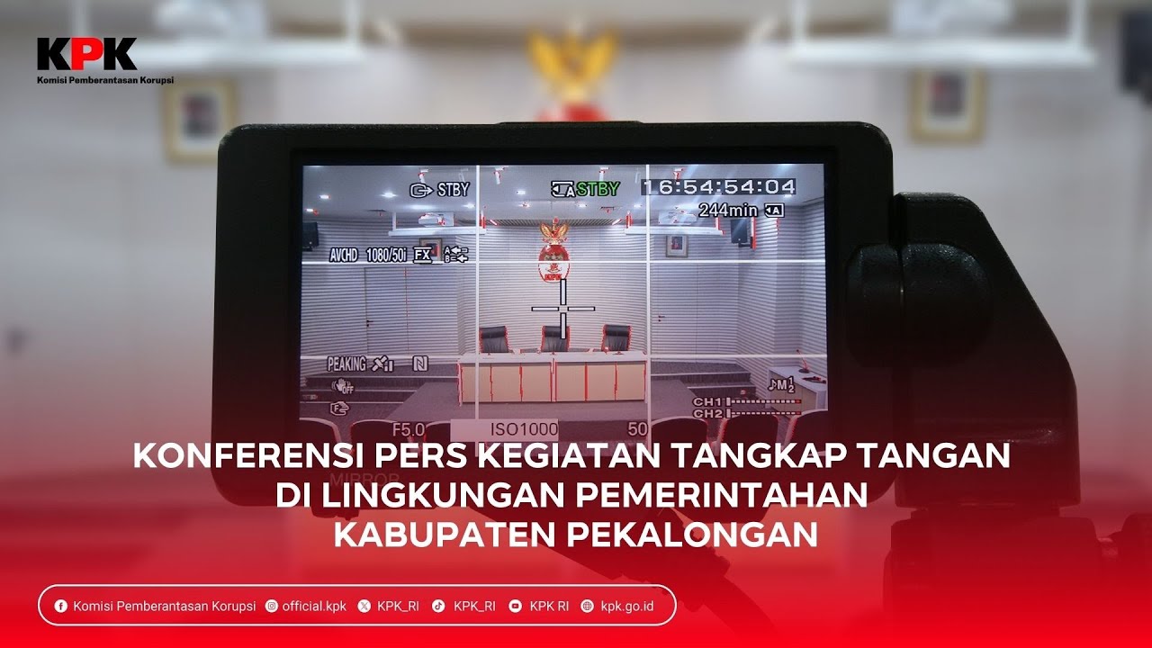 KONFERENSI PERS KEGIATAN TANGKAP TANGAN DI LINGKUNGAN PEMERINTAHAN KABUPATEN PEKALONGAN