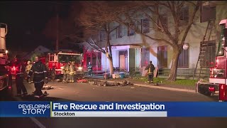 Firefighters In Stockton Injured While Battling Blaze