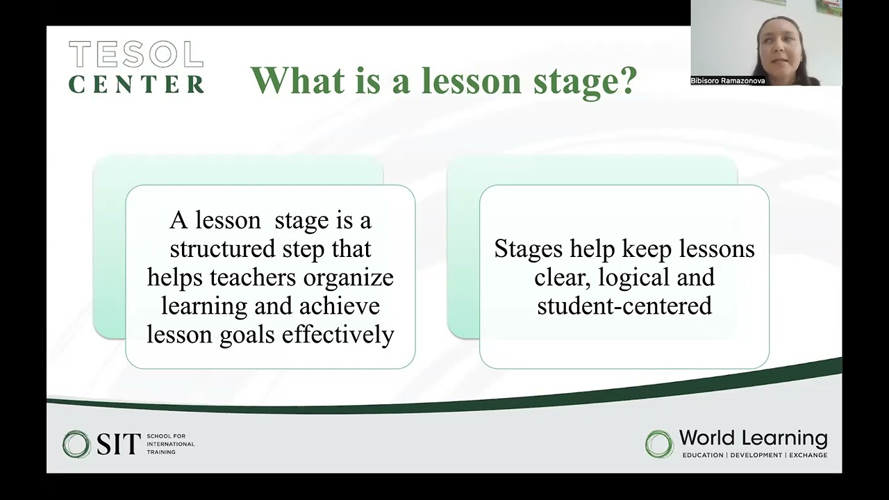 Lesson 2: Stages of the Lesson