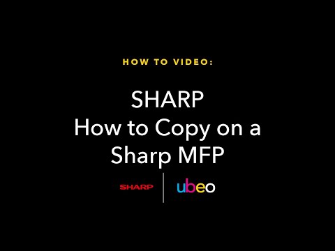 How to Copy on a Sharp MFP | Step-by-Step Tutorial