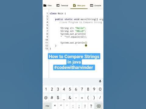 How to Compare Strings in java #shorts | compare two strings - YouTube