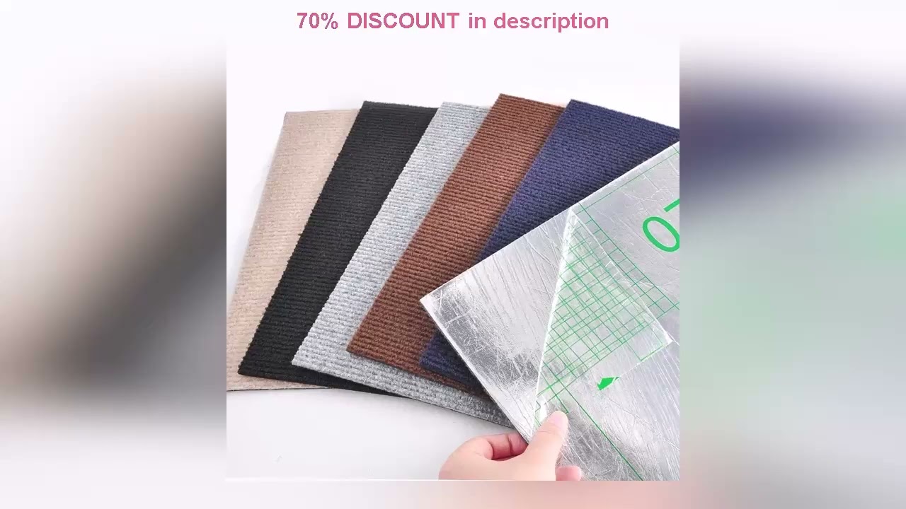 A must-have product! 50PCS Self Adhesive Carpet Floor Tiles Sticker Square Rugs Peel and Stick Mat