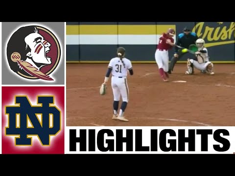 4 Florida State Vs Notre Dame Highlights | Ncaa Softball Highlights |2023 College Softball