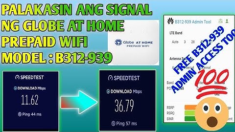 Paano palakasin ang Globe At Home Prepaid WiFi B312-939 | B312-939 Free Admin Access Using Android