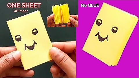 DIY mini notebooks one sheet of paper without glue | Mini paper book