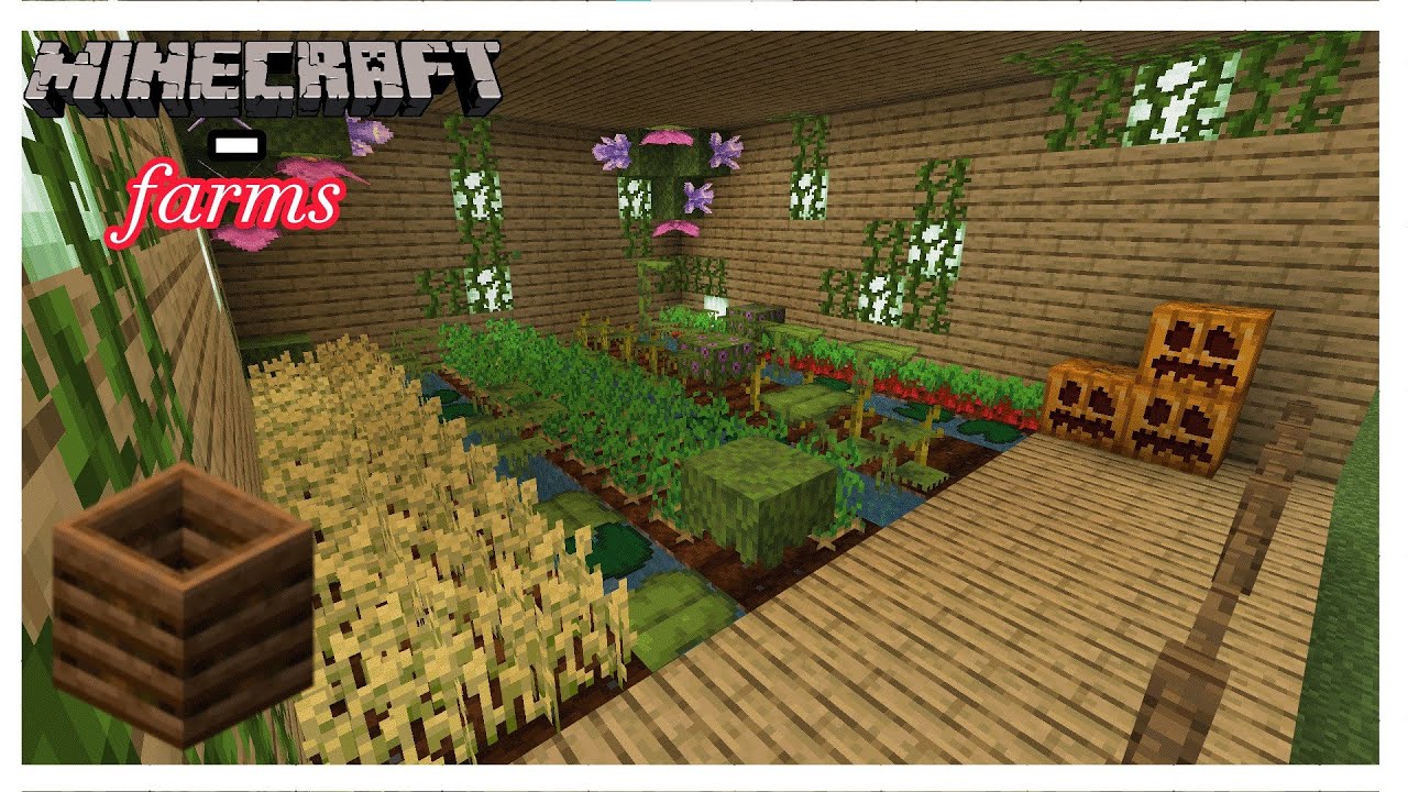 SIMPLE indoor MINECRAFT farm designs YouTube