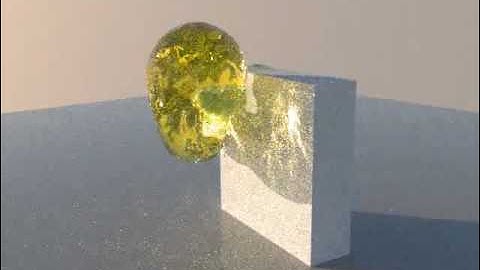 Blender honey simulation rendered with luxrender