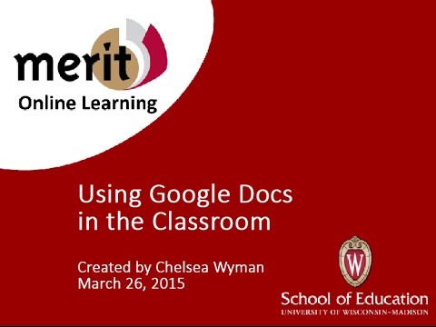 Using Google Docs in the Classroom