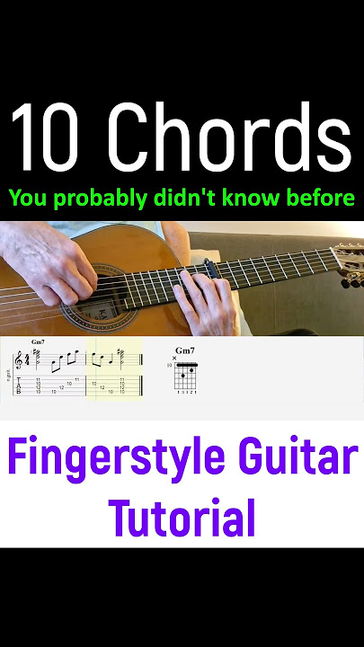 10 Unusual Guitar Chords | Fingerstyle Guitar Tutorial   TABS, Sheet Music