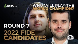 2022 Candidates, Round 7: Nepomniachtchi and Caruana in a league