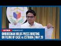 LIVE: Ombudsman holds press briefing on filing of case vs Estrada | May 28