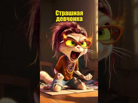 Слишком страшная девчонка в нейросети #dalle3 #chatgpt #aiart #кот #нейросеть #ии #юмор #а4