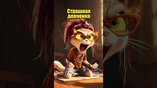 Слишком страшная девчонка в нейросети #dalle3 #chatgpt #aiart #кот #нейросеть #ии #юмор #а4
