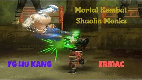 Fire God Liu Kang vs Ermac- Mortal Kombat Shaolin Monks (Hard difficulty)