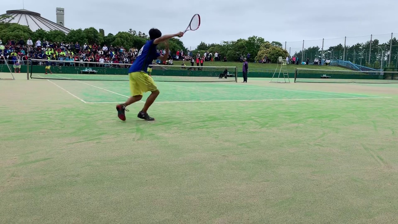 ソフトテニス　千葉県高校総体決勝　山下・松橋(千葉・木更津総合高校)vs遠藤滝瀬(千葉・木更津総合高校)