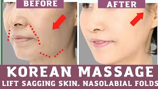 Korean Massage |Lift Sagging Skin |Remove Nasolabial folds| Smile Lines