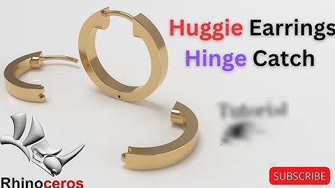 How to Make Huggie Earring Hinge Catch in Rhino | Bali Hinge Lock Mechanism Tutorial