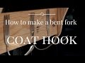 Upcycling project, how to make coat hooks from bent forks and a wooden pallet