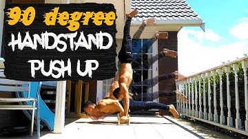 How To 90-DEGREE HANDSTAND PUSH-UP Tutorial - 5 Easy Steps