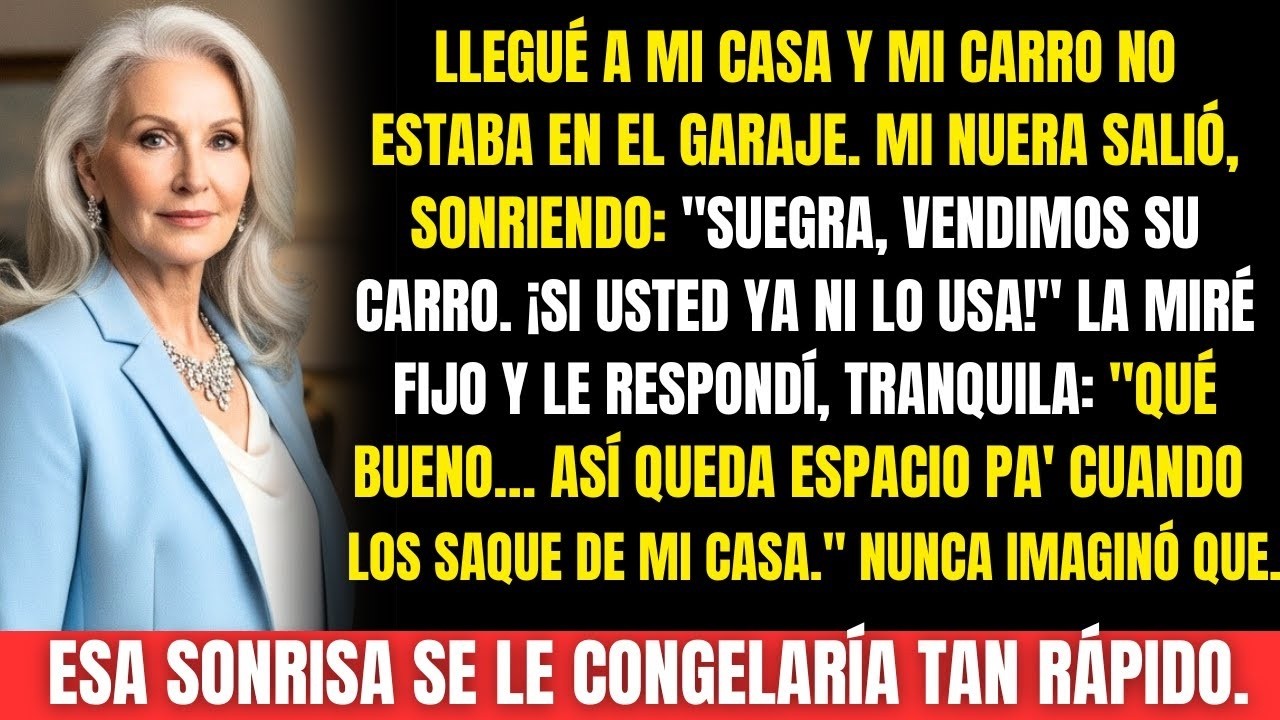 Mi nuera vendió mi carro “porque ya no lo usaba” … y se arrepintió al segundo siguiente