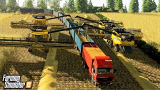 🔥 Największe Kombajny New Holland w Akcji Żniwa 🦹‍♀️👨🏼‍🌾 Sezon Z Widzami 😍 Farming Simulator 19 🚜