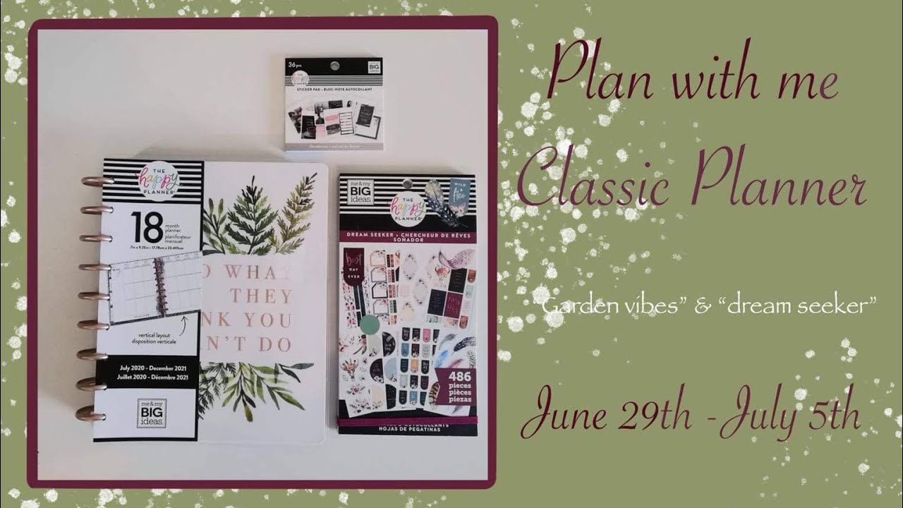 Happy Planner Garden Vibes Plan with me YouTube