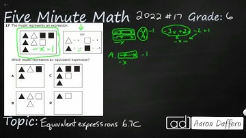 6th Grade STAAR Practice Equivalent Expressions (6.7C - #1)