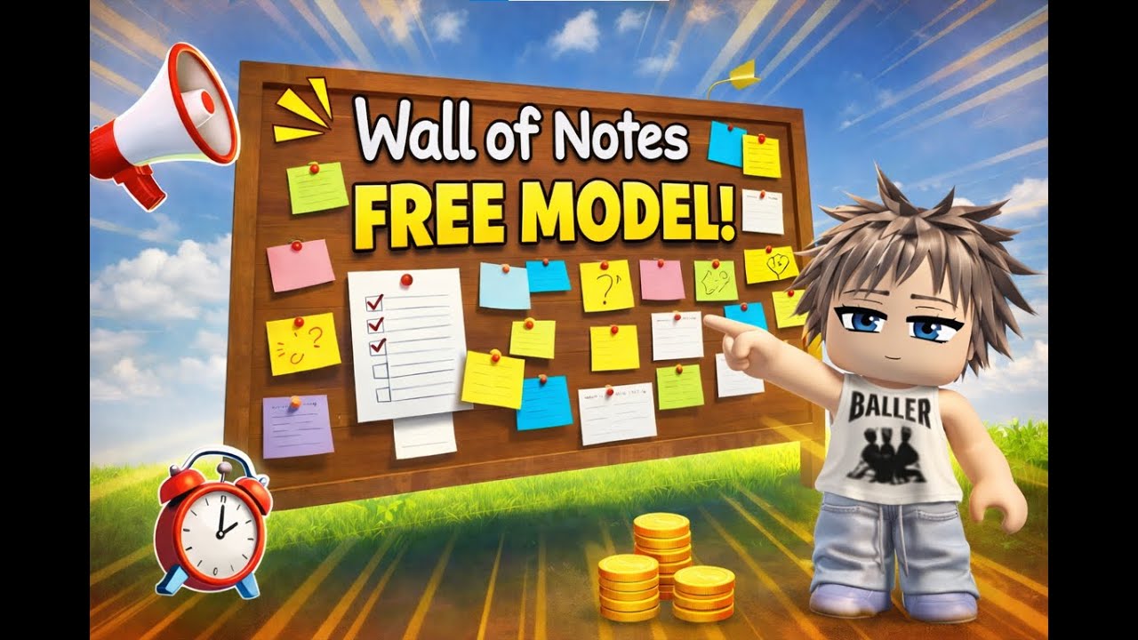 [FREE MODEL] System Wall of Notes ! Roblox Studio Indonesia - YouTube