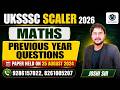 UKSSSC Scaler Previous Year Paper Maths Solution | Uttarakhand Scaler PYQ | KC Classes