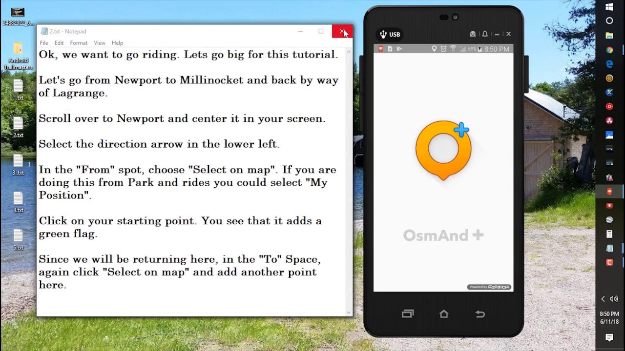 Creating a route for GPS Trailmasters with OsmAnd YouTube
