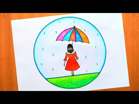 How to Draw an Anime Girl in the Rain - Easy Step by Step Tutorial