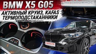 BMW  X5 G05: установка системы kafas, активный круиз и термоподстаканники