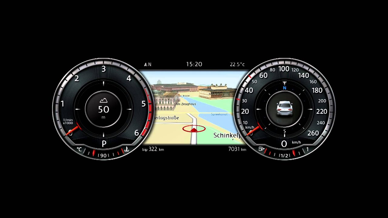 2015 VW Passat Digital Instrument Cluster YouTube