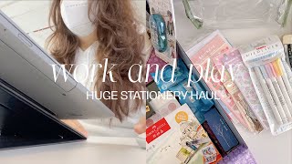 vlog: go to work with me + huge stationery pal haul