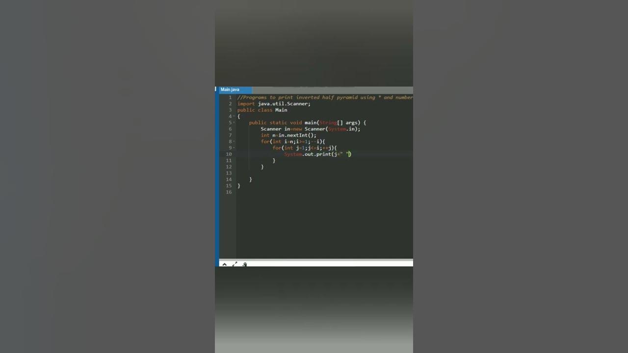 Program to print half pyramid using numbers and*#java #coding # ...