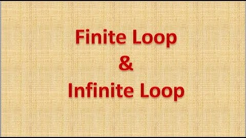 Infinite Loop | Finite Loop | Null Loop | Delay Loop | Important term used with loop