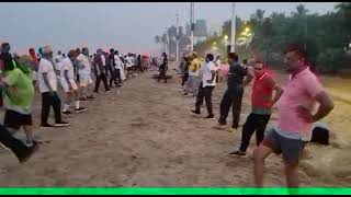 Juhu beach aerobics #juhu #aerobic
