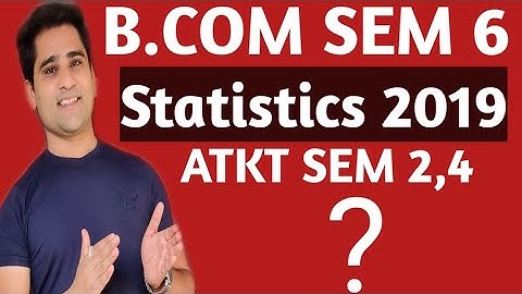 #1 | bcom sem 6 | statistics | 2019 solution |gujarat university | Most Imp Sum |